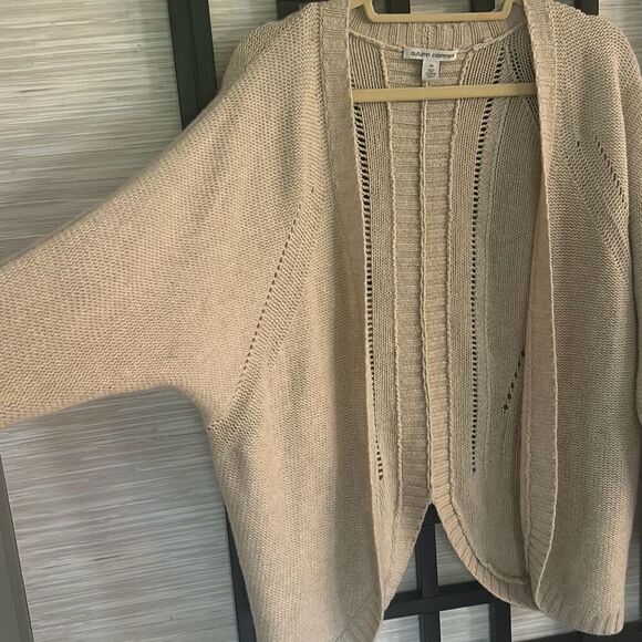 Autumn cashmere oatmeal beige open oversized cardigan size XS 100% cashmere - Picture 2 of 7